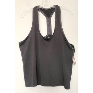 SO NWT Sz L Black Tie Elastic Athletic Racerback